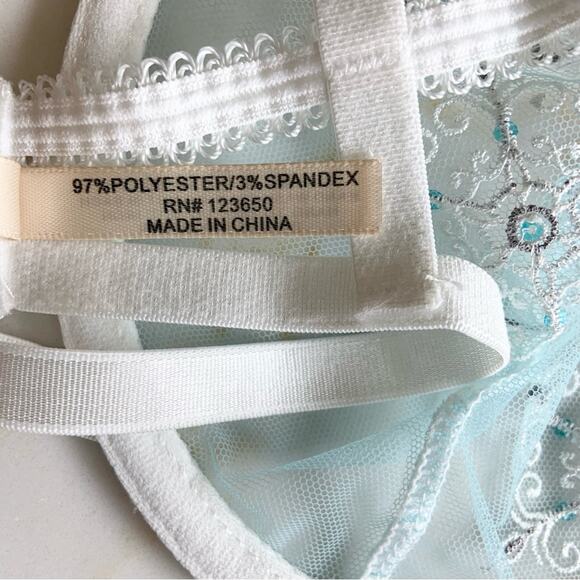 Roma Confidential Snow Queen Snowflake Metallic Sequin Bra Size Small NEW - Picture 7 of 16